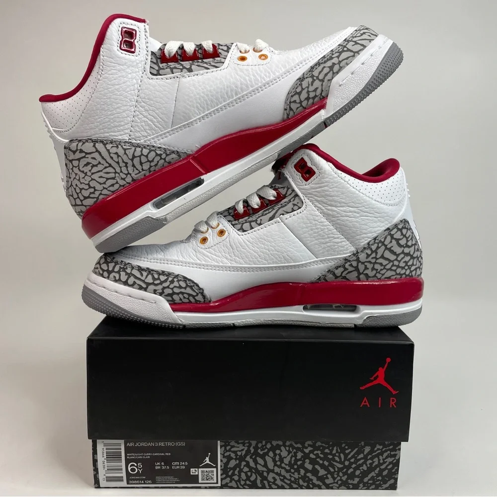 Nike Air Jordan 3 Retro GS “Cardinal” 2023 - Picture 3 of 4